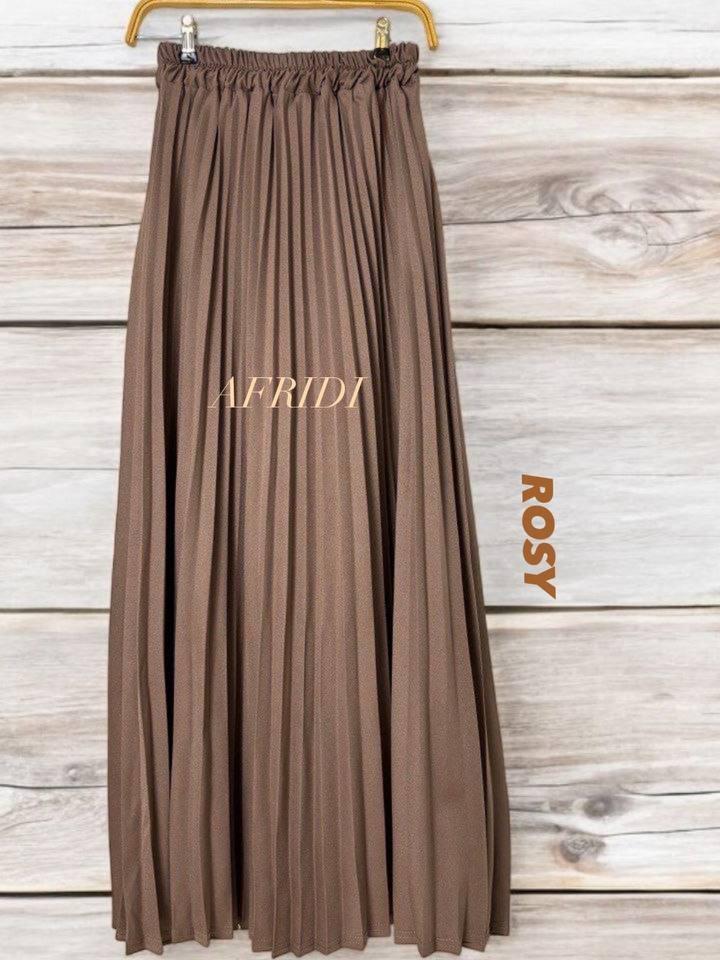 Pleated Casual Skirt Pleated Ironless Office Wear Plain