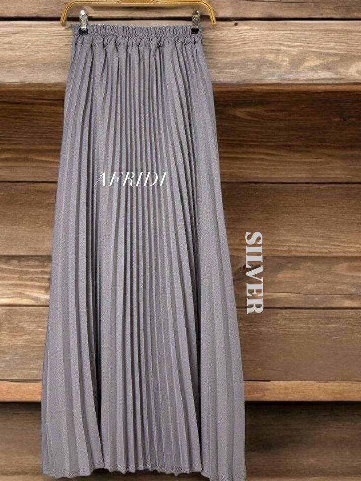 Pleated Casual Skirt Pleated Ironless Office Wear Plain