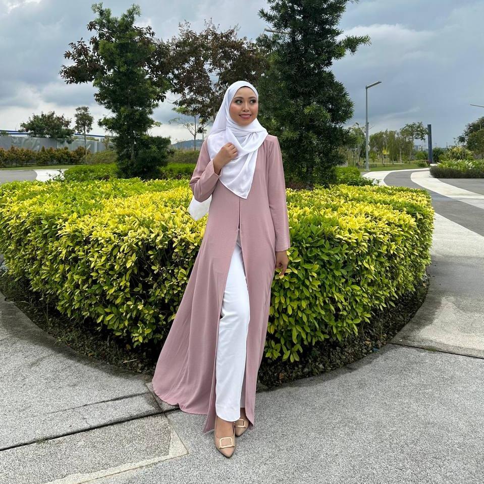 Cardigan Adawiyah Soft Cotton Plain Premium Fashion Wanita