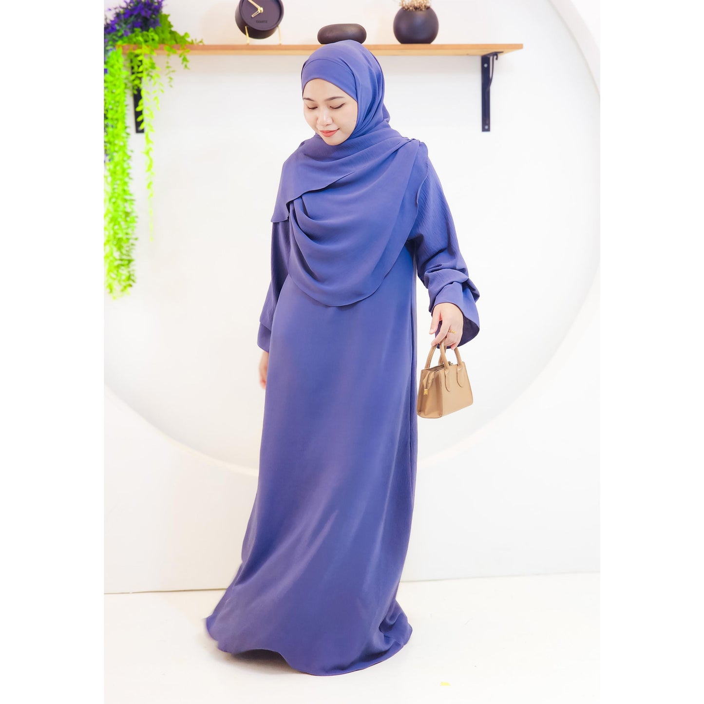 Set Jubah Arissa & Khimar Shawl Jubah Abaya Wanita Muslimah Set Fashion Wanita Muslimah