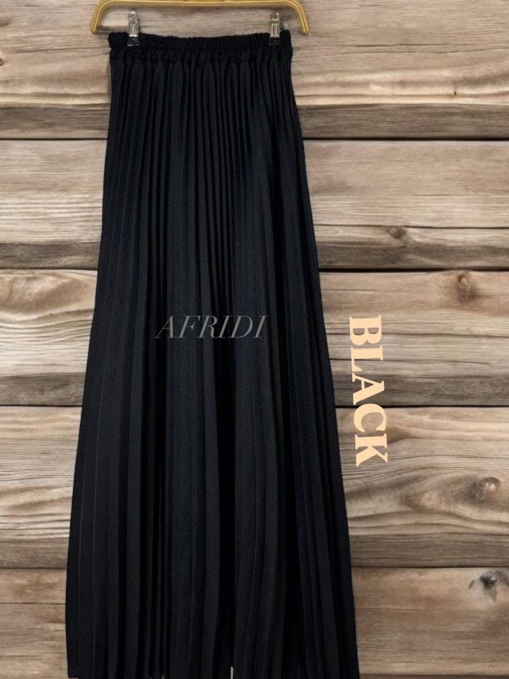 Pleated Casual Skirt Pleated Ironless Office Wear Plain