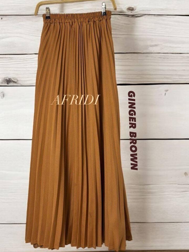 Pleated Casual Skirt Pleated Ironless Office Wear Plain