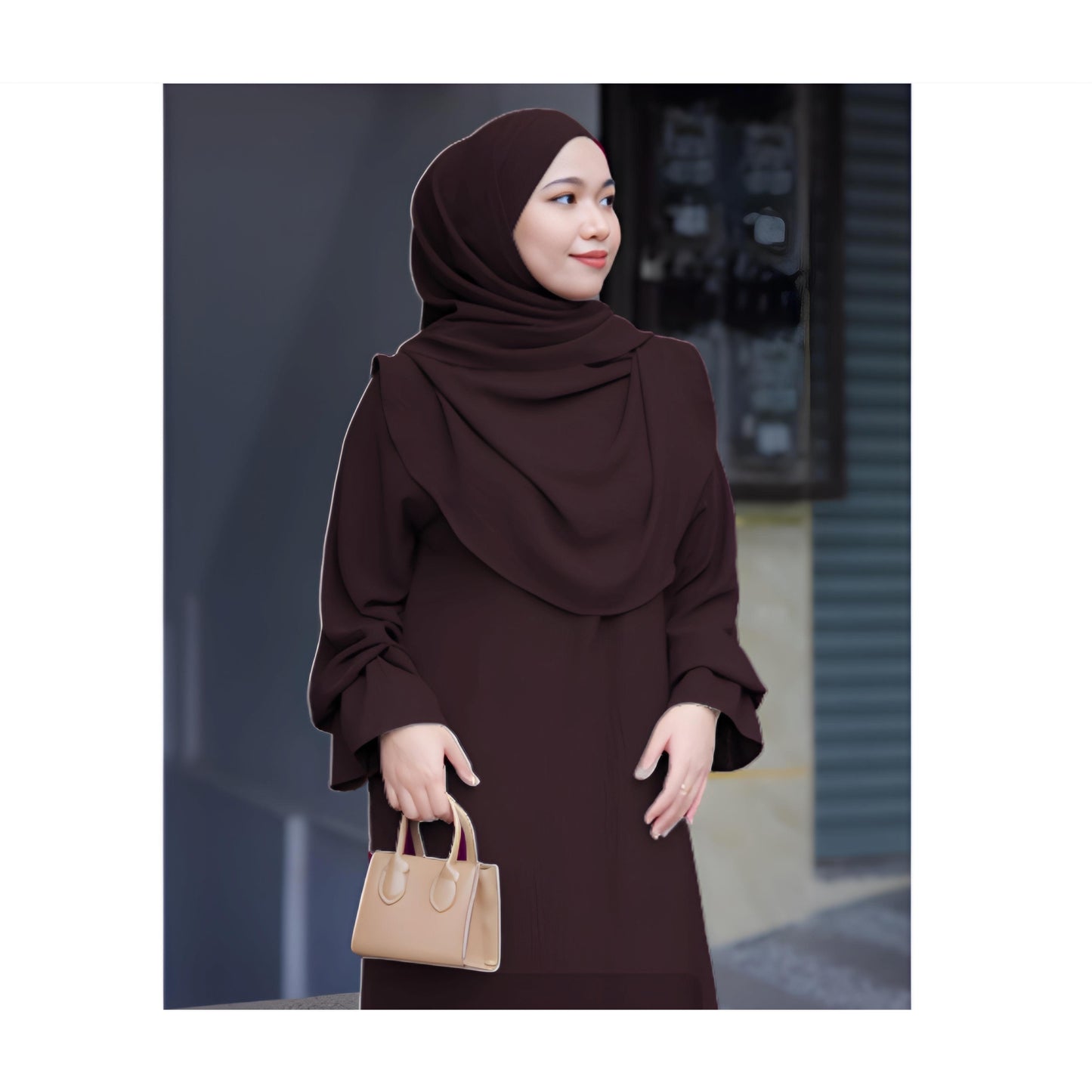 Set Jubah Arissa & Khimar Shawl Jubah Abaya Wanita Muslimah Set Fashion Wanita Muslimah