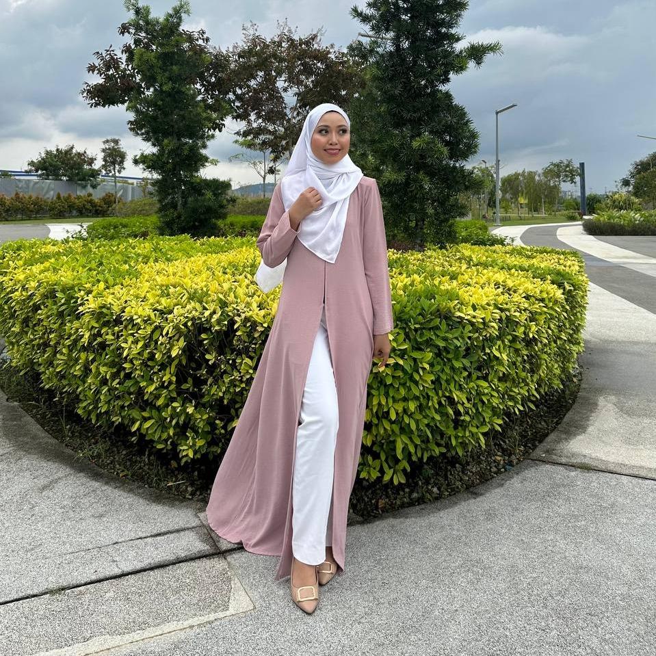 Cardigan Adawiyah Soft Cotton Plain Premium Fashion Wanita