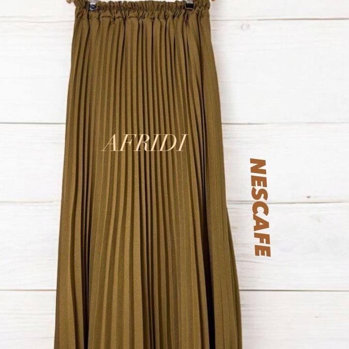 Pleated Casual Skirt Pleated Ironless Office Wear Plain