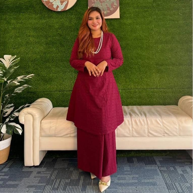 Kurung Juwita Pure Cotton Exclusive Embroidery