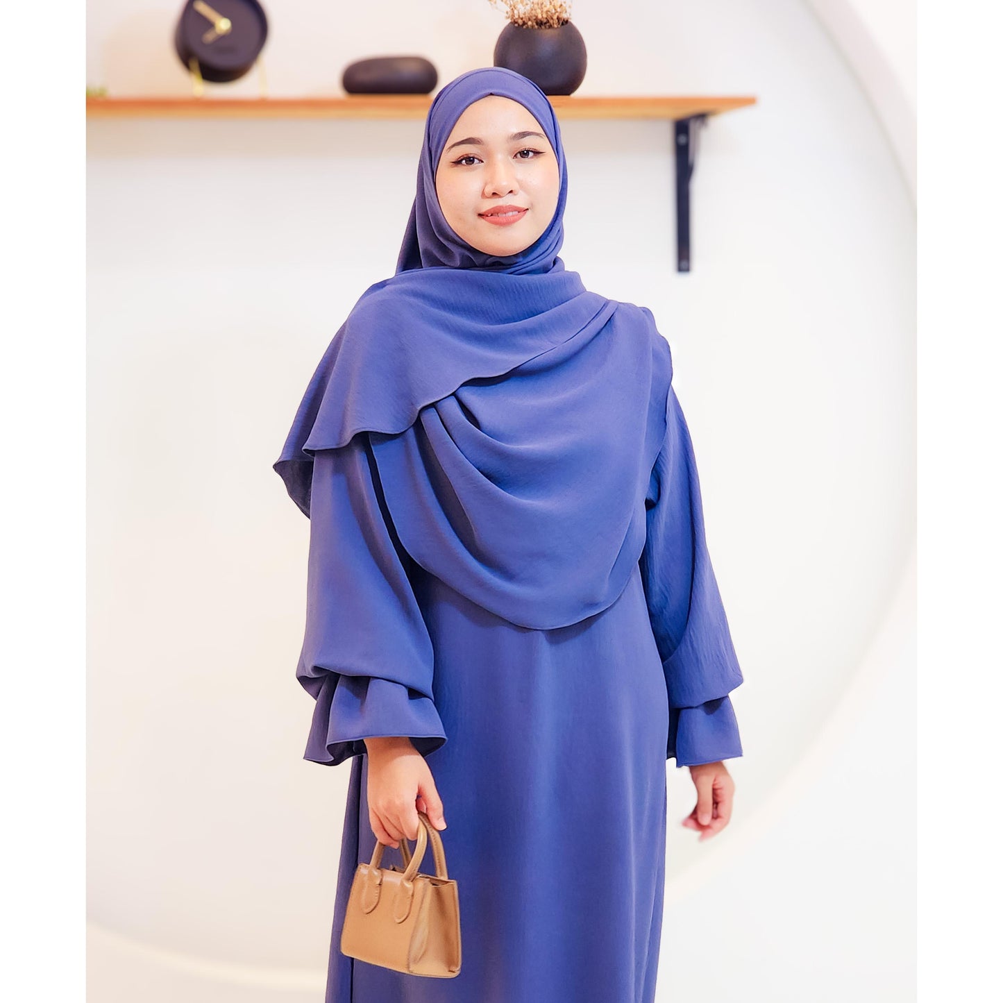 Set Jubah Arissa & Khimar Shawl Jubah Abaya Wanita Muslimah Set Fashion Wanita Muslimah