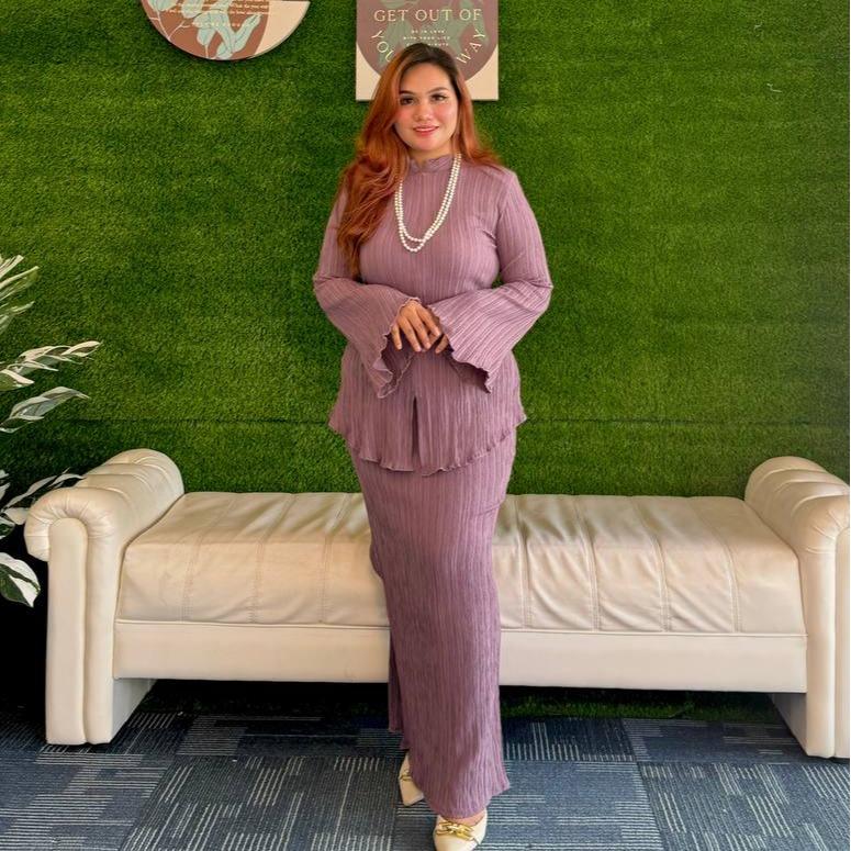 Kebaya Cekak Musang Cotton Beauty Line Casual Dress B1