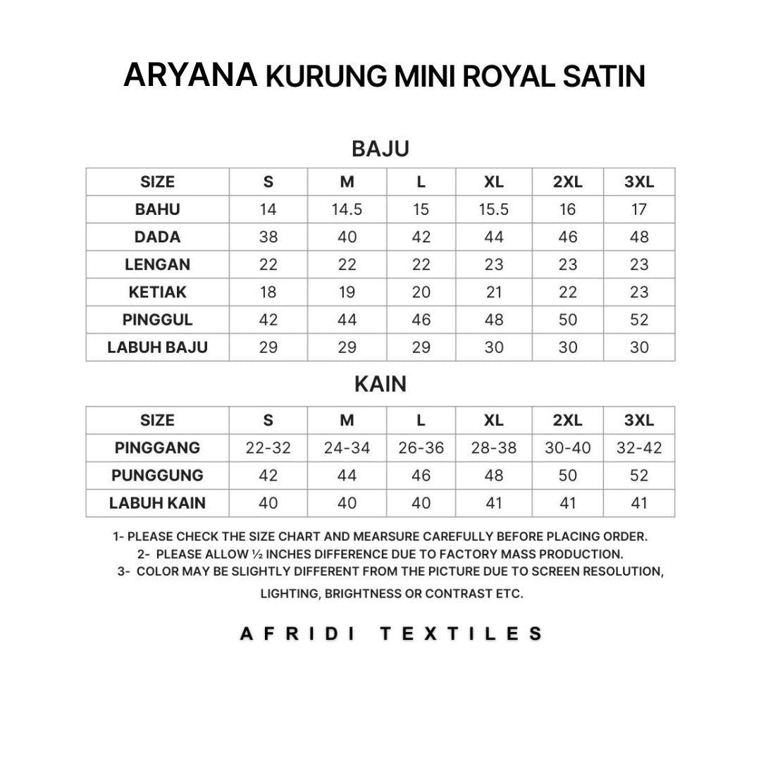 Aryana Mini Kurung Royal Satin Dot Embossed (Olive Green)