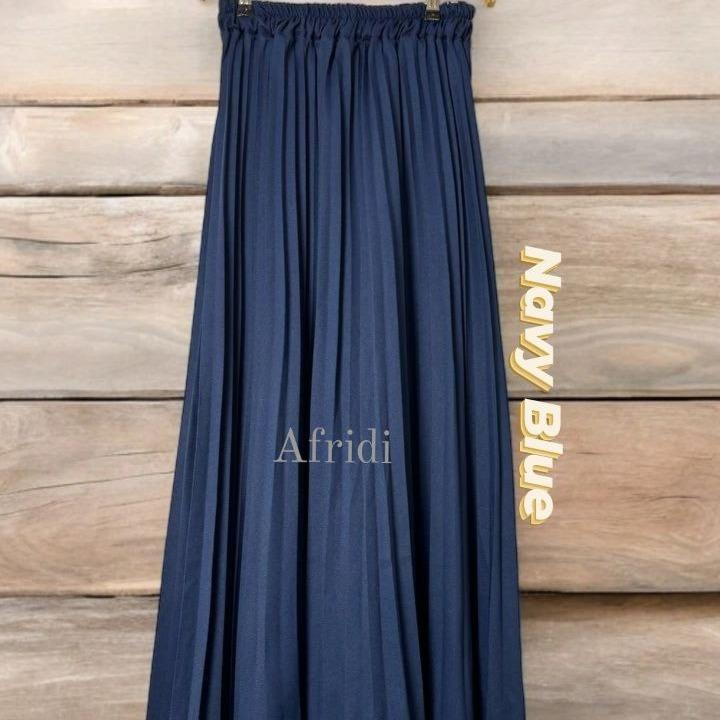 Pleated Casual Skirt Pleated Ironless Office Wear Plain
