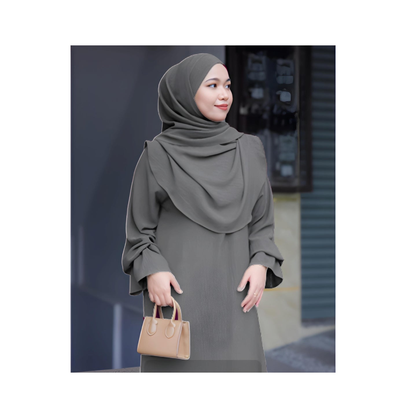 Set Jubah Arissa & Khimar Shawl Jubah Abaya Wanita Muslimah Set Fashion Wanita Muslimah