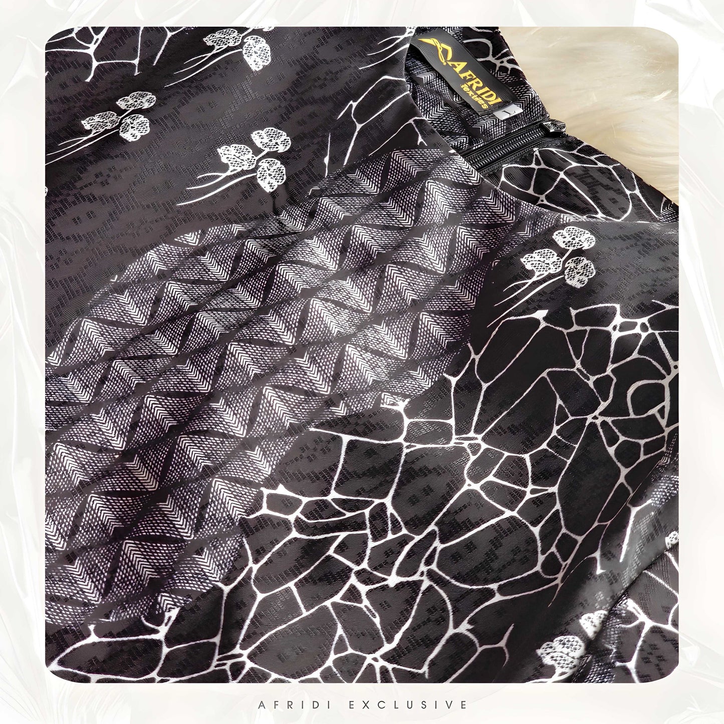 Set Baju Kurung Riau Dobby Satin Printed Eksklusif B1