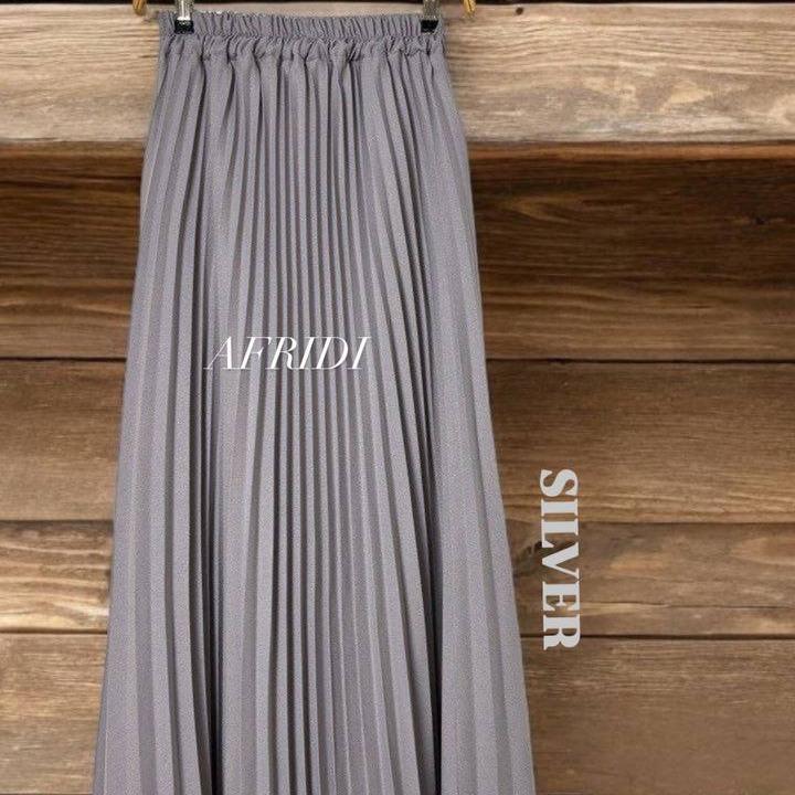 Pleated Casual Skirt Pleated Ironless Office Wear Plain