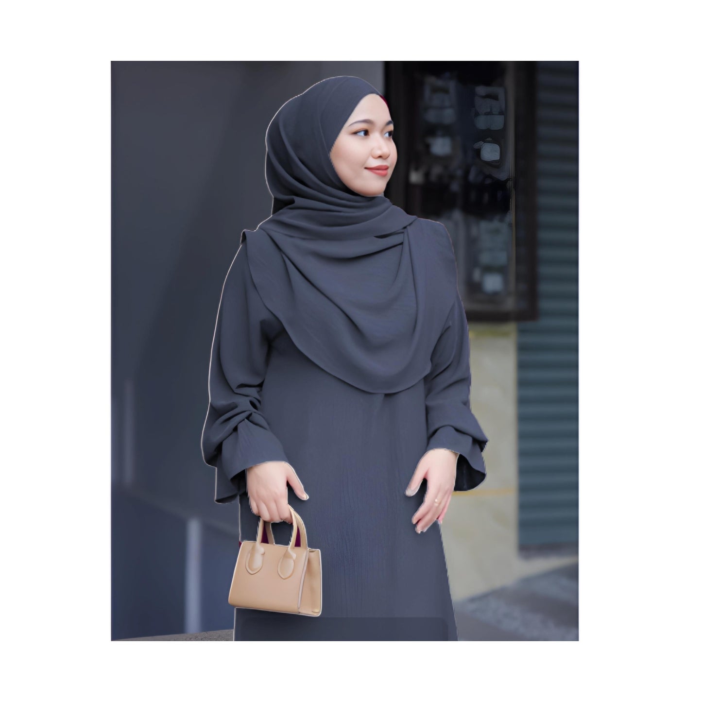 Set Jubah Arissa & Khimar Shawl Jubah Abaya Wanita Muslimah Set Fashion Wanita Muslimah