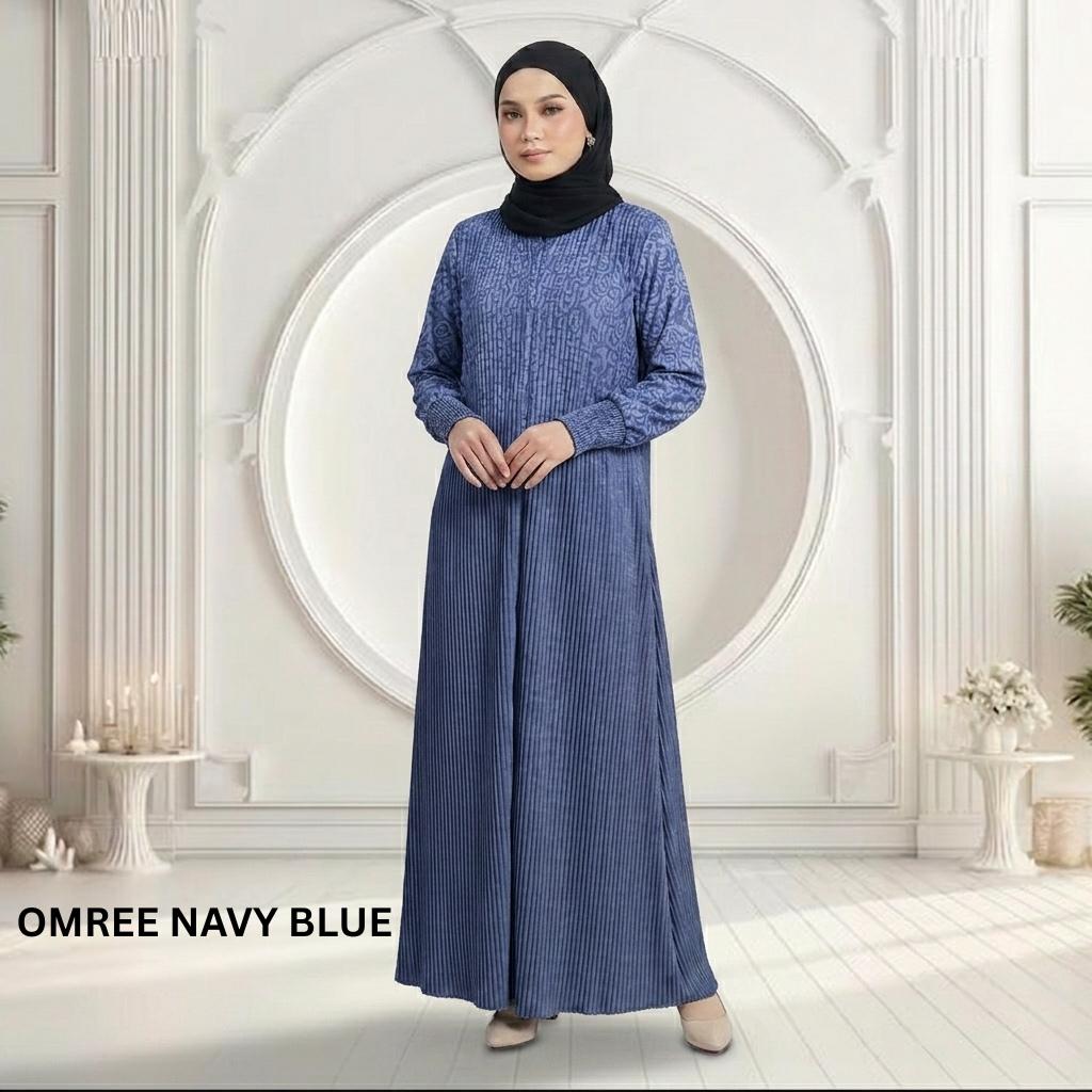 PARISA Jubah Satin Jackquard Pleated Plus Size New Arrival Fashion Wanita Muslimah