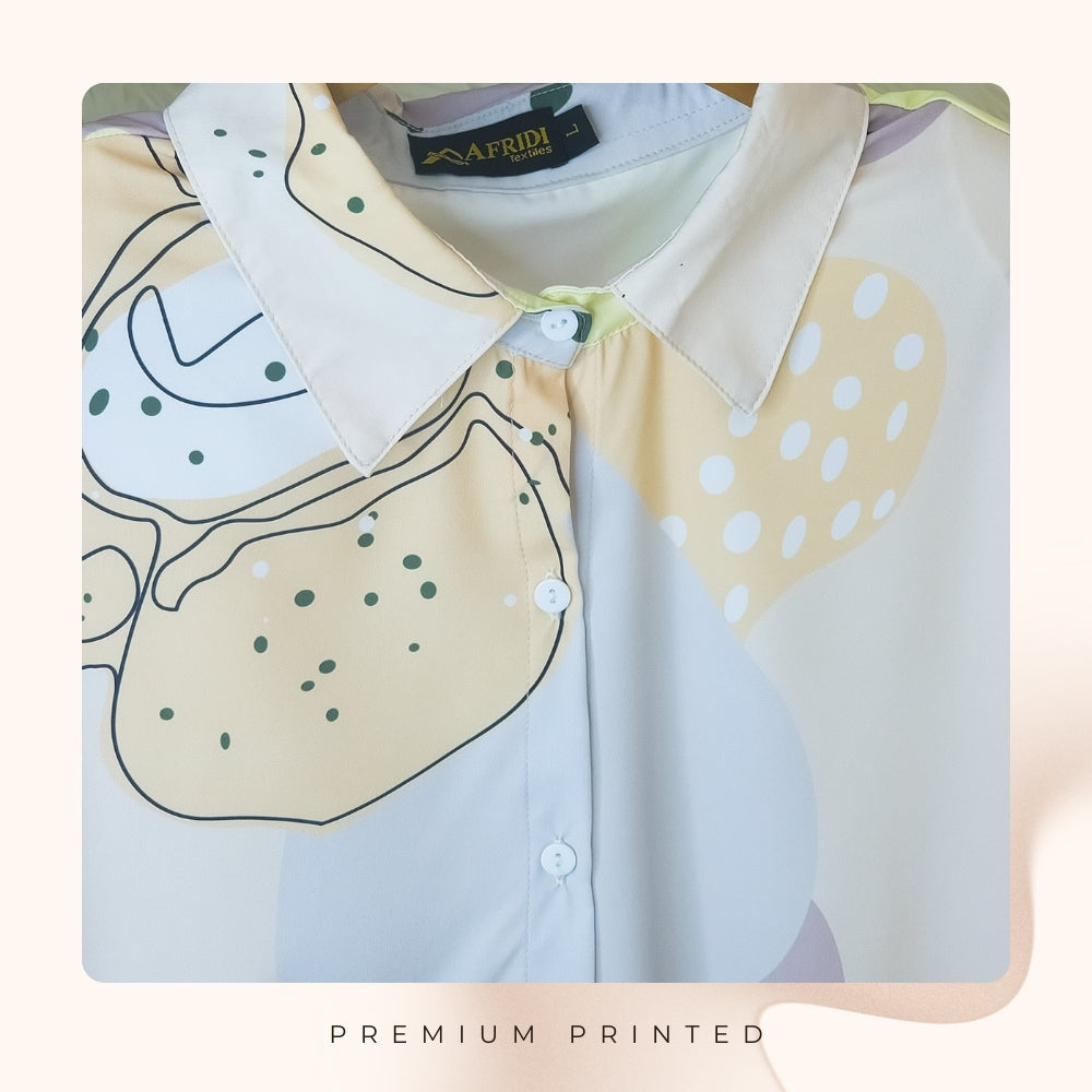 Bella Blouse Casual Solid Color Full Sleeve Satin Baju Wanita B2
