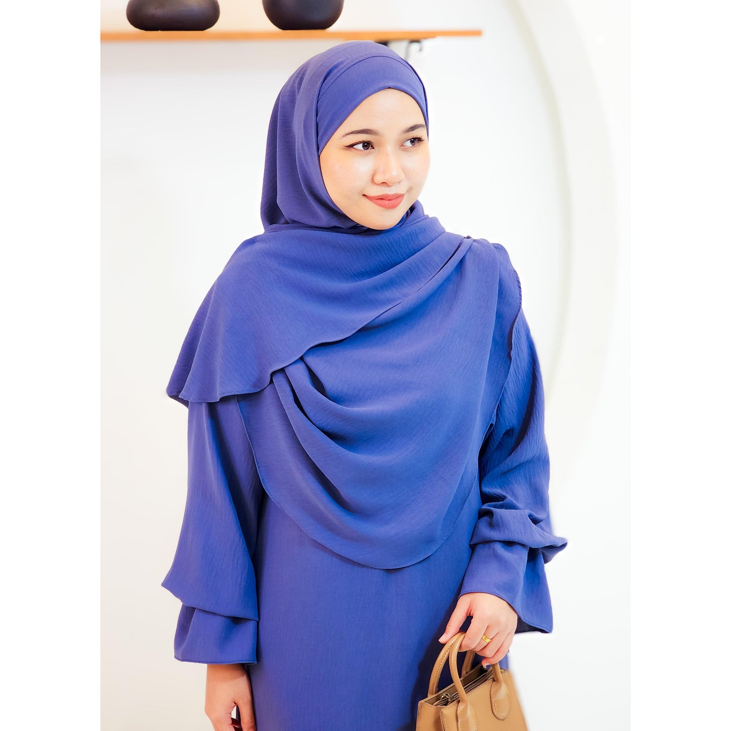 Set Jubah Arissa & Khimar Shawl Jubah Abaya Wanita Muslimah Set Fashion Wanita Muslimah
