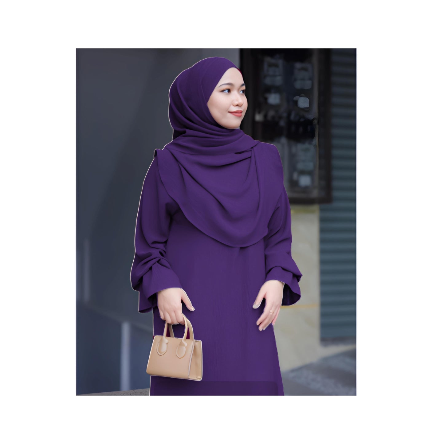 Set Jubah Arissa & Khimar Shawl Jubah Abaya Wanita Muslimah Set Fashion Wanita Muslimah