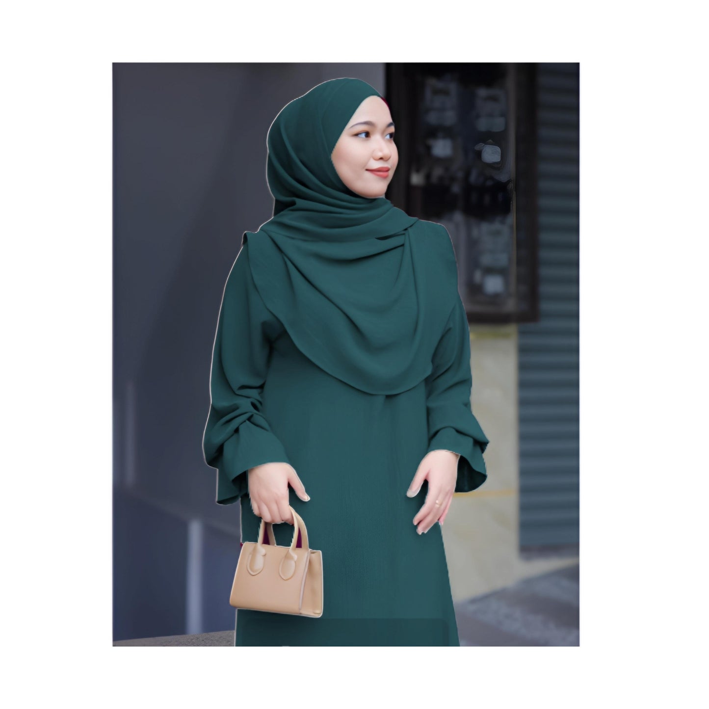 Set Jubah Arissa & Khimar Shawl Jubah Abaya Wanita Muslimah Set Fashion Wanita Muslimah