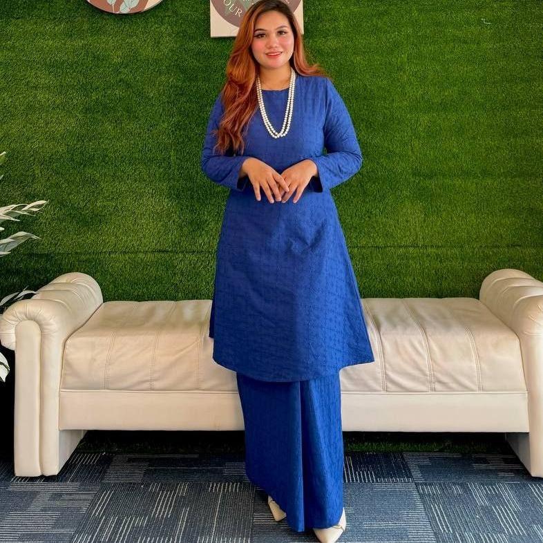 Kurung Juwita Pure Cotton Exclusive Embroidery
