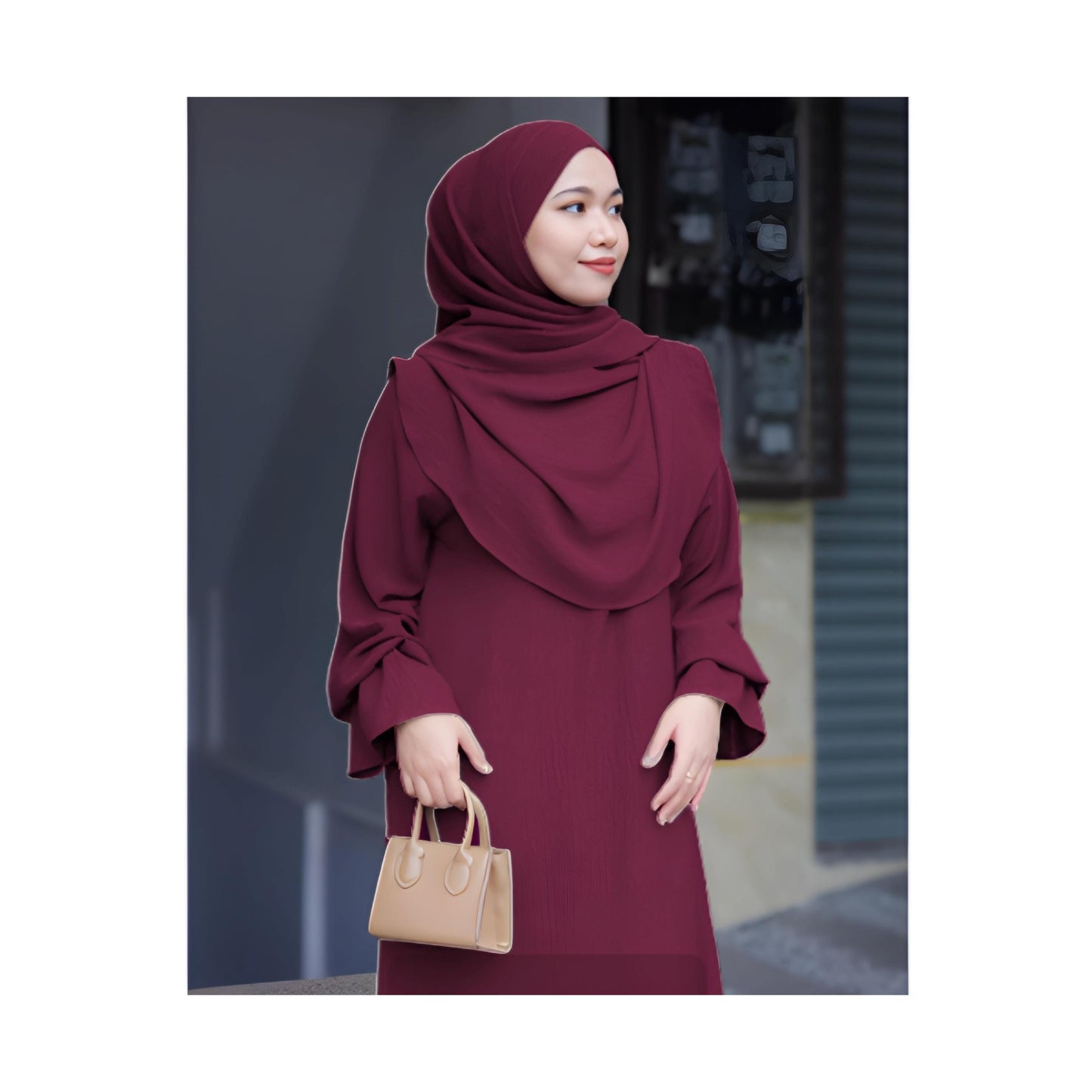 Set Jubah Arissa & Khimar Shawl Jubah Abaya Wanita Muslimah Set Fashion Wanita Muslimah