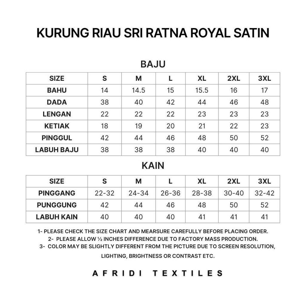 Sri Ratna Kurung Riau Royal Satin Embossed (Black)