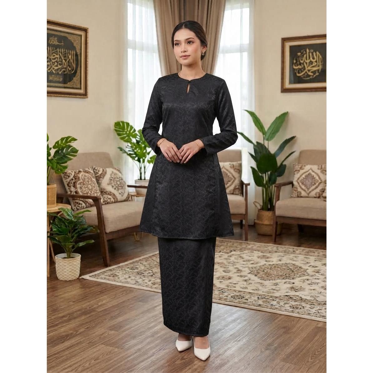 QIRANA Kurung Pahang Pesak Gantung - Vellore Brocade Premium - Office Wear - Fashin Wanita Muslimah