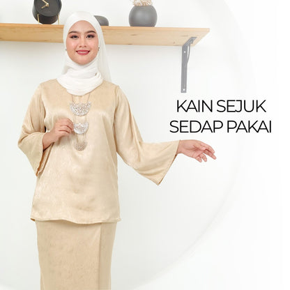 Set Baju Kurung Kedah Klasik Jacquard Raya 2025 Fashion Wanita Muslimah
