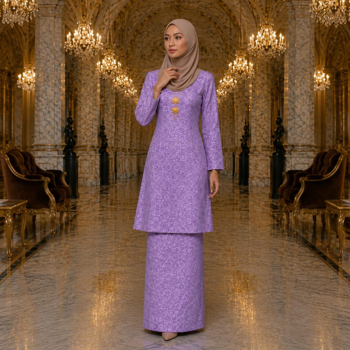 KURUNG AYU LESTARI Velora Brocade Fashion Wanita Muslimah