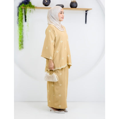 Set Baju Kurung Kedah Sulam Fashion Wanita Muslimah