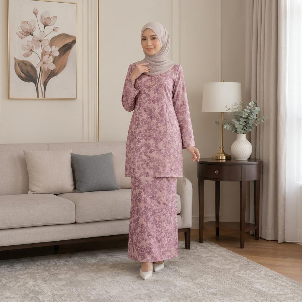 ARABELLA Kurung Moden Elegant Traditional - Vellore Brocade Satin Premium - Office Wear | Casual Wear - Fashion Wanita Muslimah