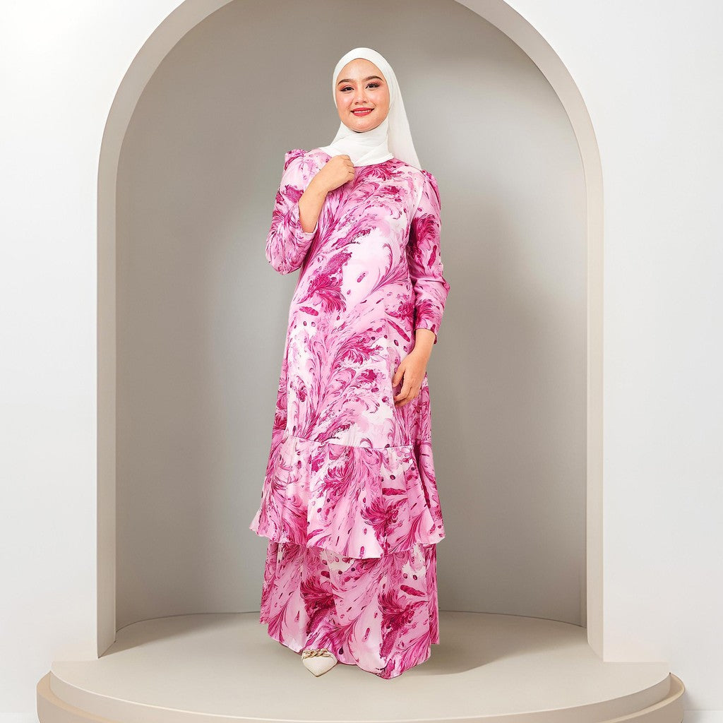 Dress Laura Mango 20D Baju Raya 2025 Fashion Wanita Muslimah