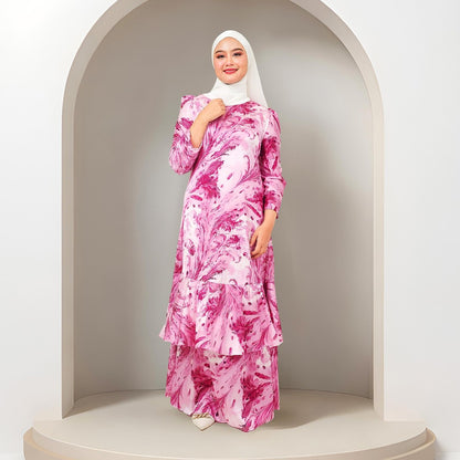 Dress Laura Mango 20D Baju Raya 2025 Fashion Wanita Muslimah