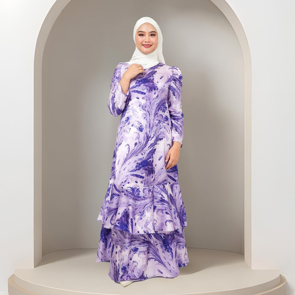 Dress Laura Mango 20D Baju Raya 2025 Fashion Wanita Muslimah