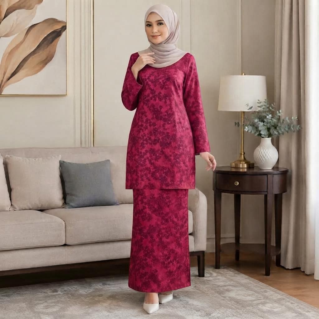 ARABELLA Kurung Moden Elegant Traditional - Vellore Brocade Satin Premium - Office Wear | Casual Wear - Fashion Wanita Muslimah
