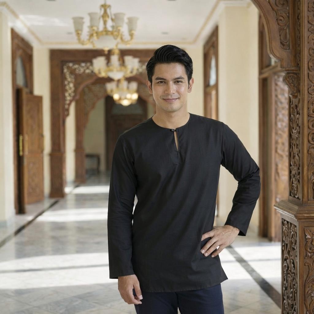 Kurta Adult Long Sleeve Osaka Cotton (Blue Black)