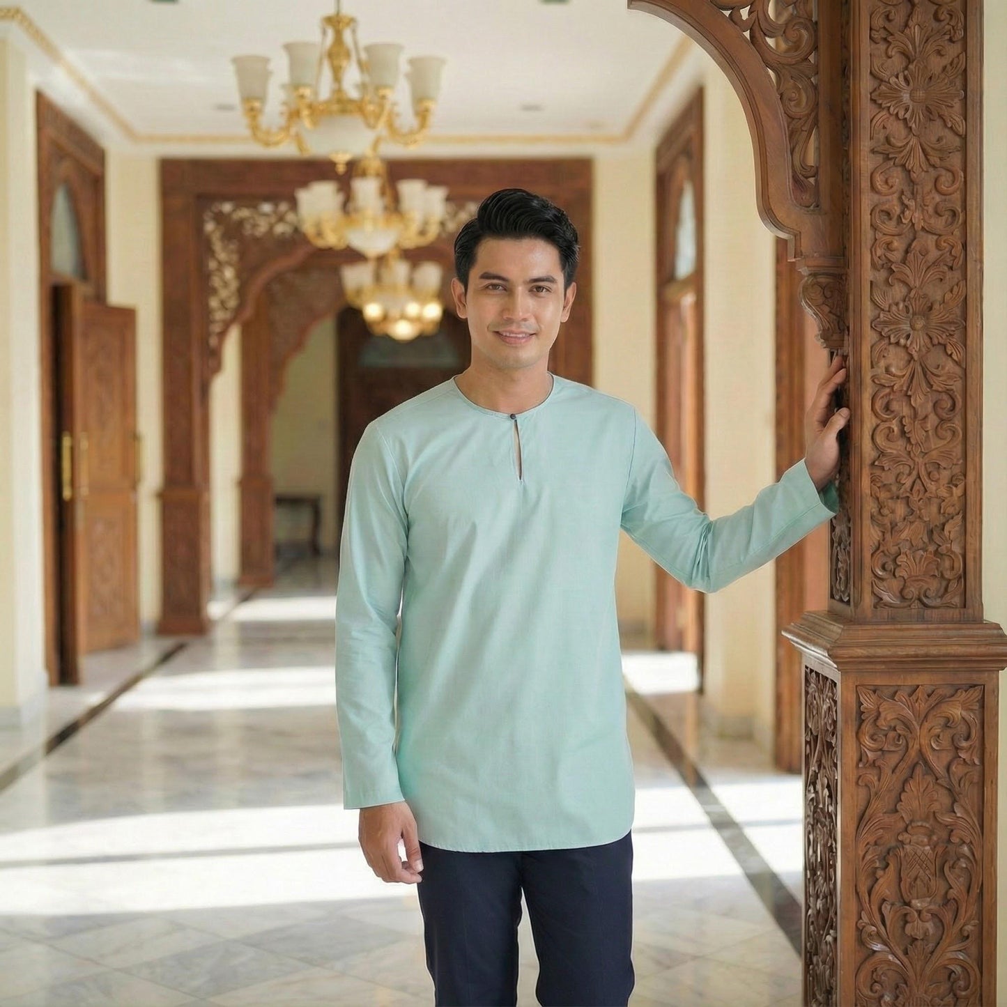 Kurta Adult Long Sleeve Osaka Cotton (Mint Green)