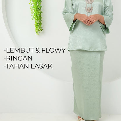 Set Baju Kurung Kedah Klasik Jacquard Raya 2025 Fashion Wanita Muslimah