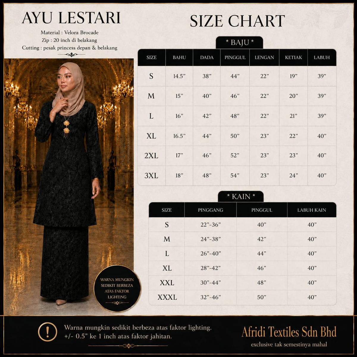 KURUNG AYU LESTARI Velora Brocade Fashion Wanita Muslimah