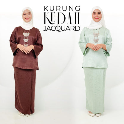 Set Baju Kurung Kedah Klasik Jacquard Raya 2025 Fashion Wanita Muslimah