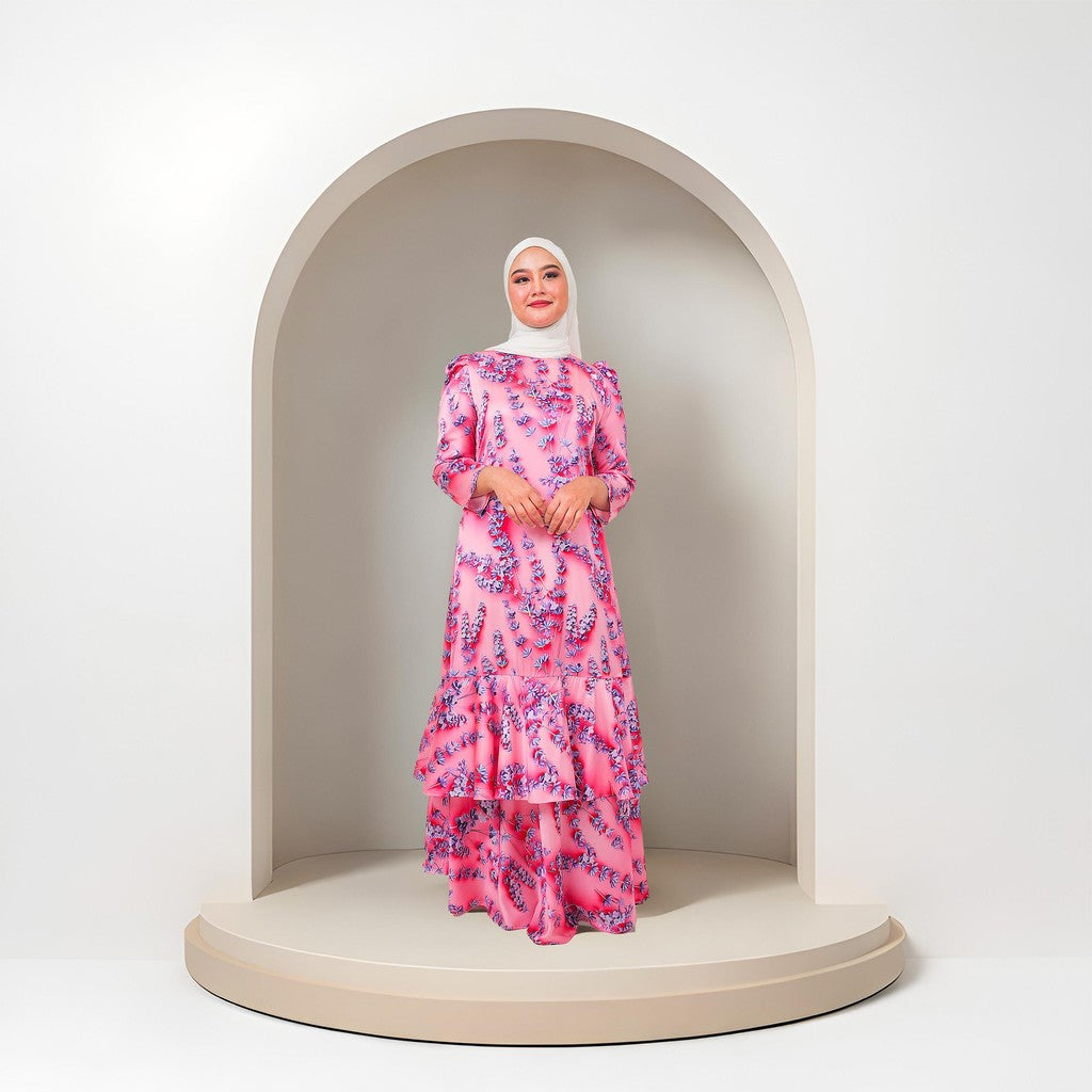 Dress Laura Mango 20D Baju Raya 2025 Fashion Wanita Muslimah