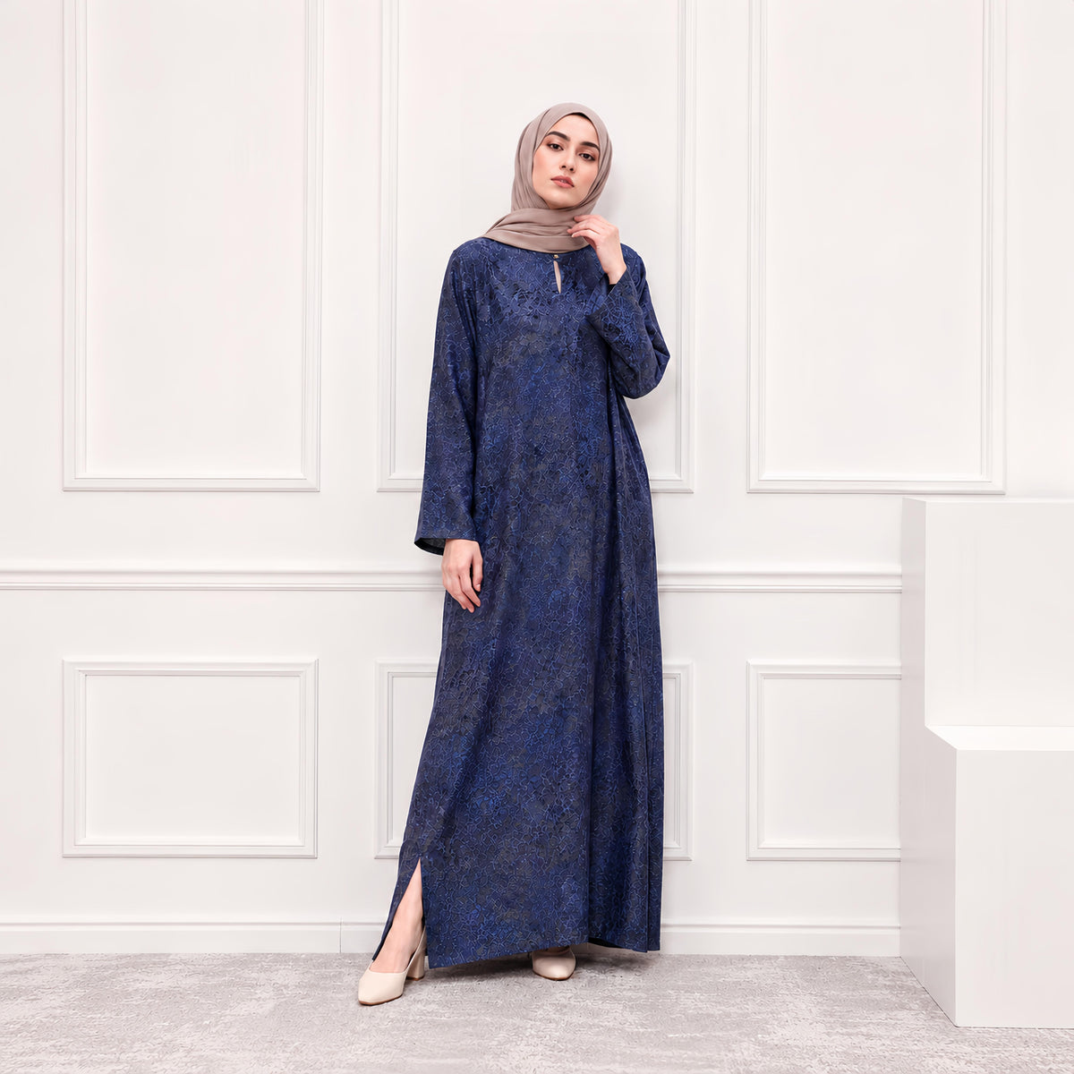 Serena Jubah 3D - NAVY BLUE