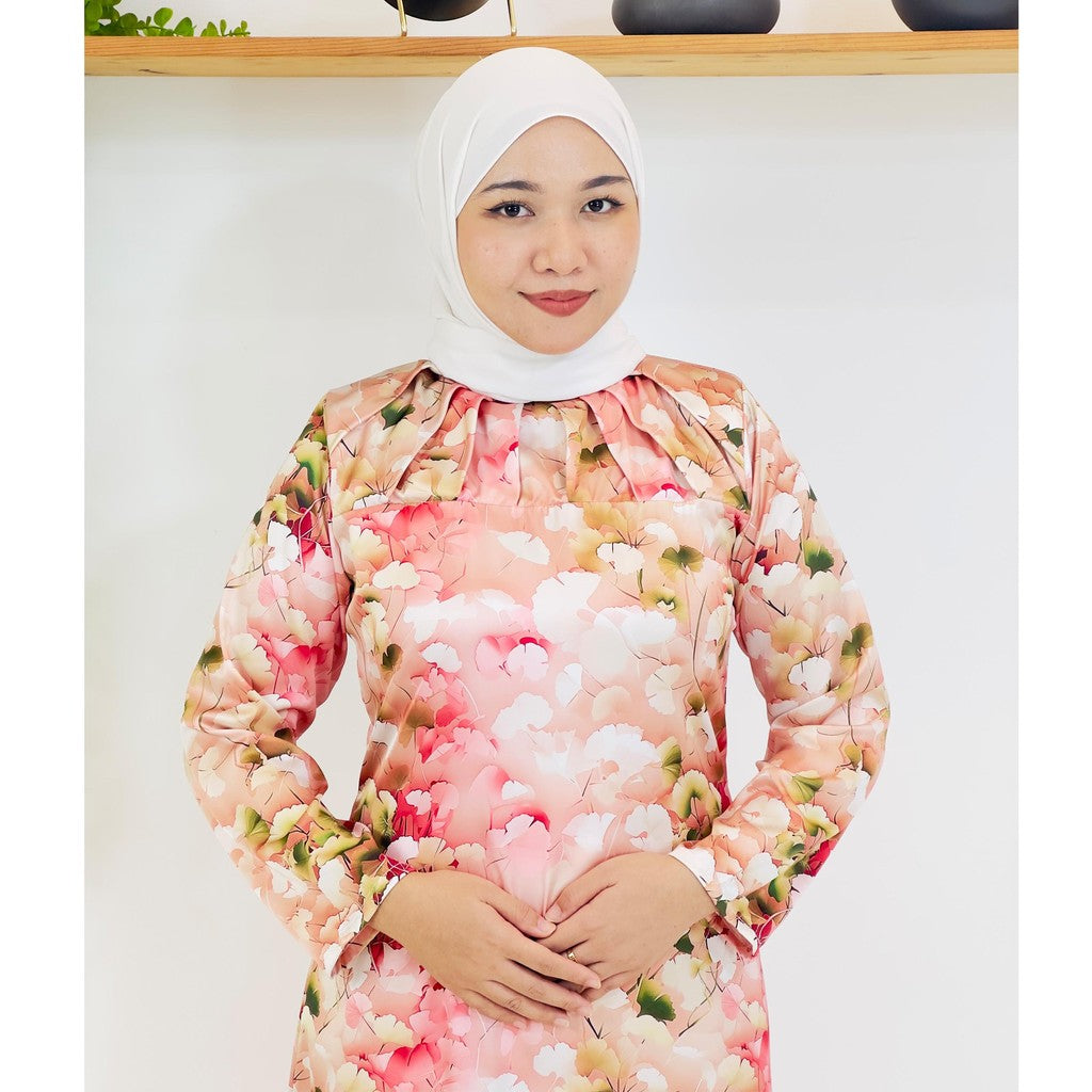 Set Baju Kurung Moden Kolar Kain Kipas Mango 20D Viral Raya 2025 Fashion Wanita Muslimah 2