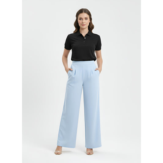 Palazo Wide Leg Pants Peacock Premium (Blue Steel)