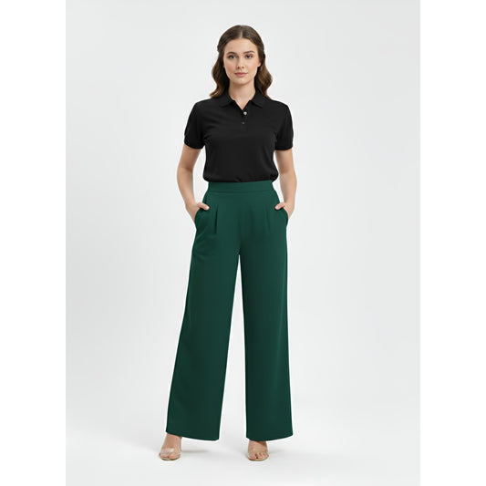 Palazzo Wide Leg Pants Peacock Premium (Emerald Green)