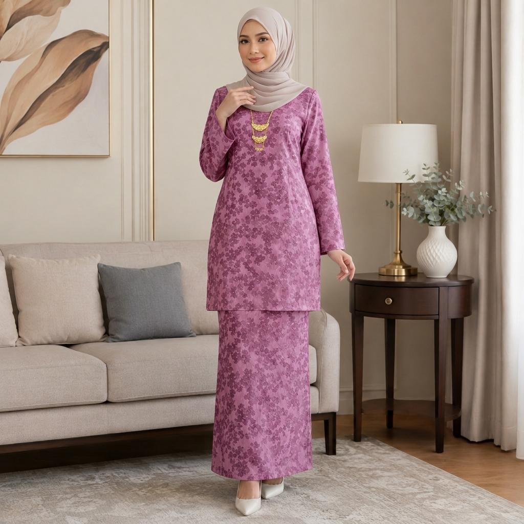 ARABELLA Kurung Moden Elegant Traditional - Vellore Brocade Satin Premium - Office Wear | Casual Wear - Fashion Wanita Muslimah