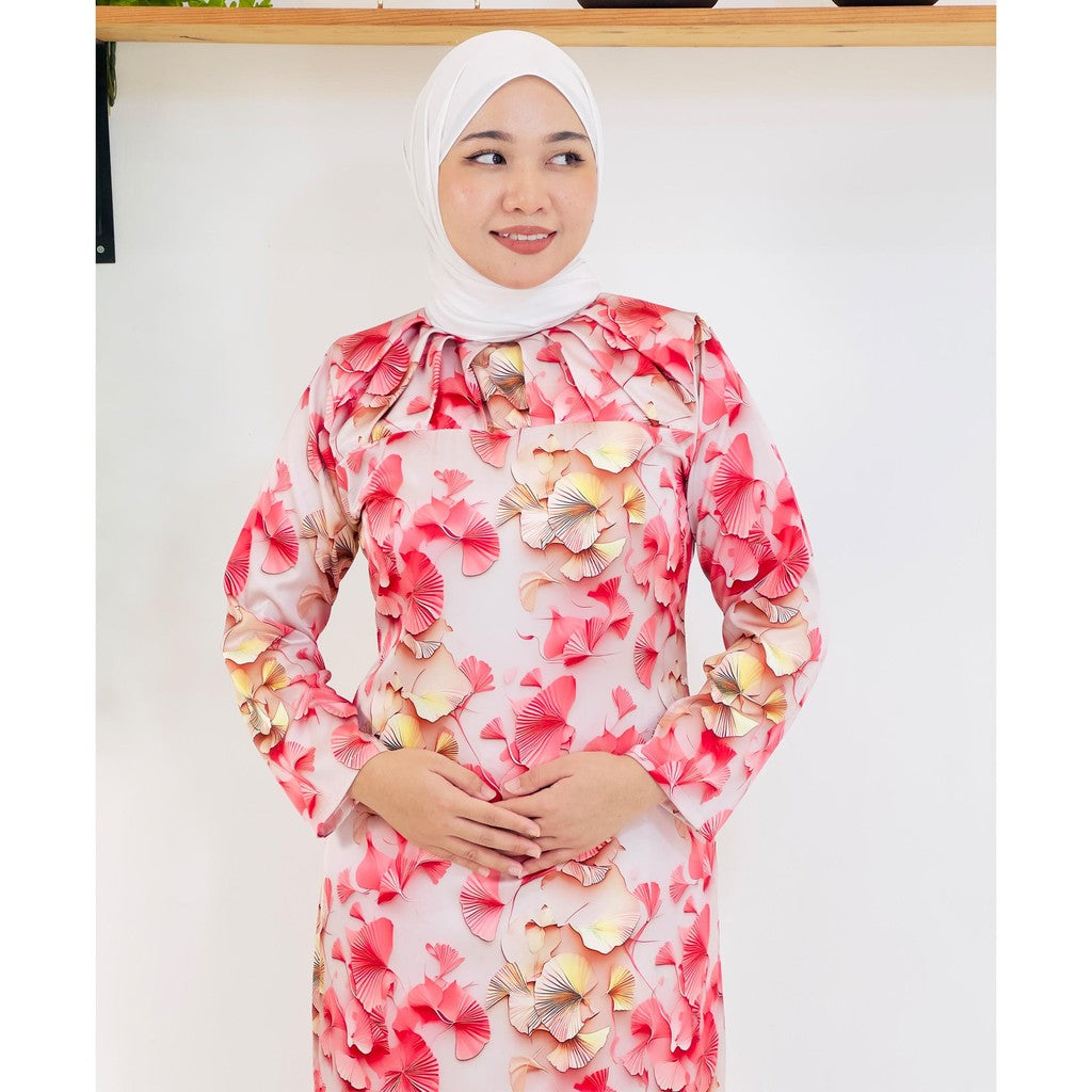 Set Baju Kurung Moden Kolar Kain Kipas Mango 20D Viral Raya 2025 Fashion Wanita Muslimah 2