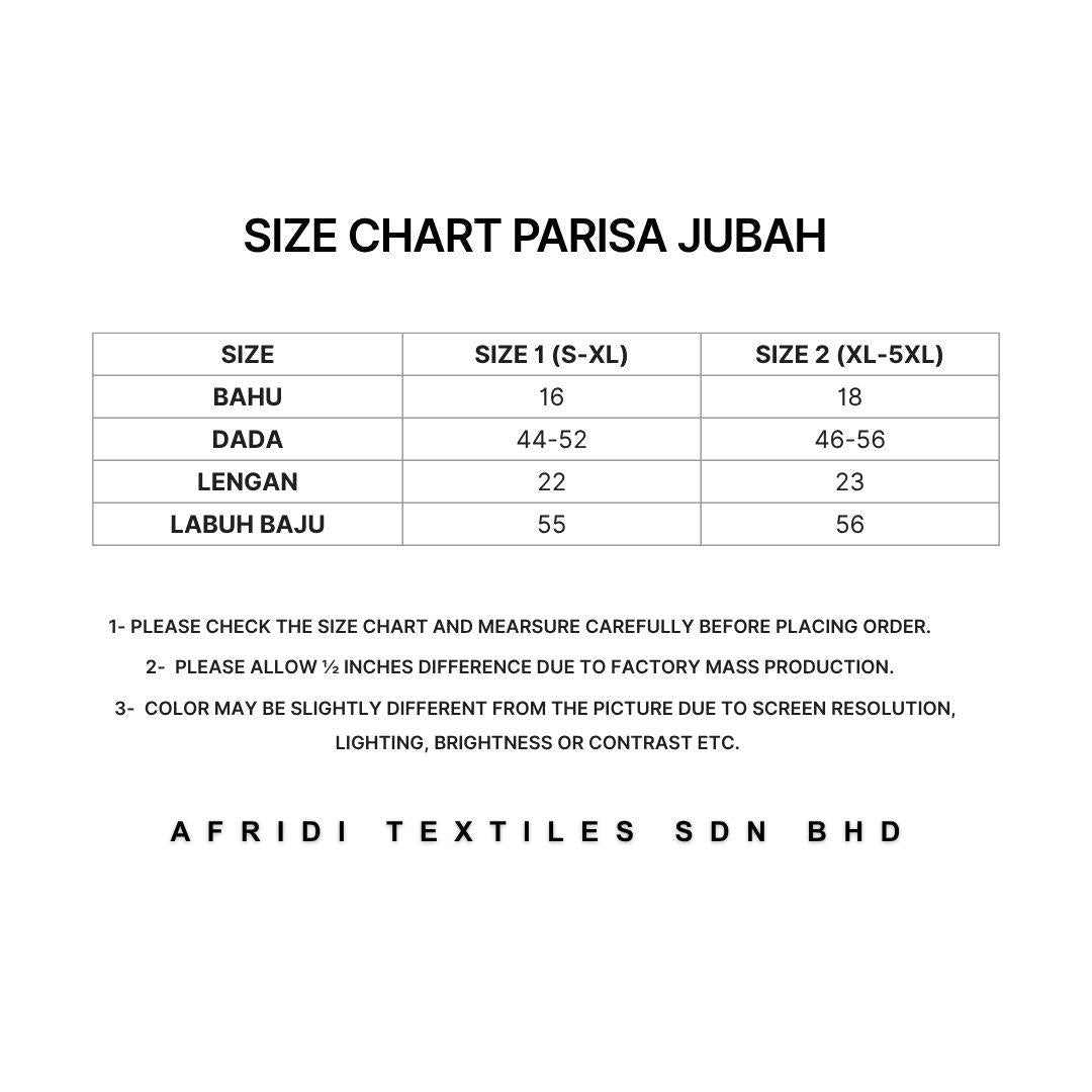 PARISA Jubah Satin Jackquard Pleated Plus Size New Arrival Fashion Wanita Muslimah