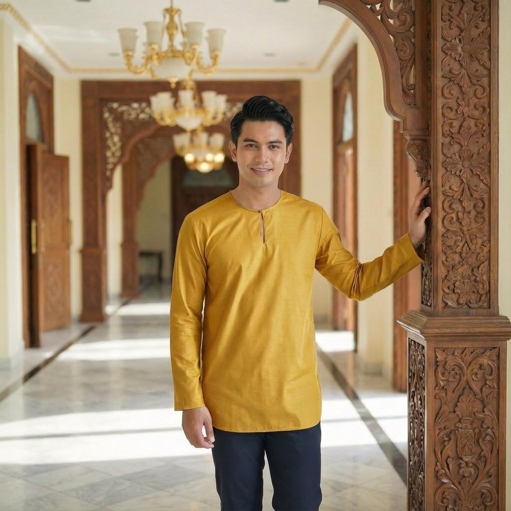 Kurta Adult Long Sleeve Osaka Cotton (Yellow Gold)