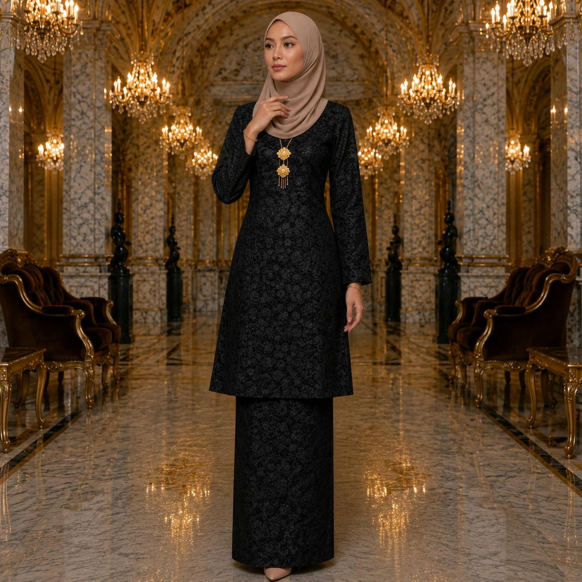 KURUNG AYU LESTARI Velora Brocade Fashion Wanita Muslimah